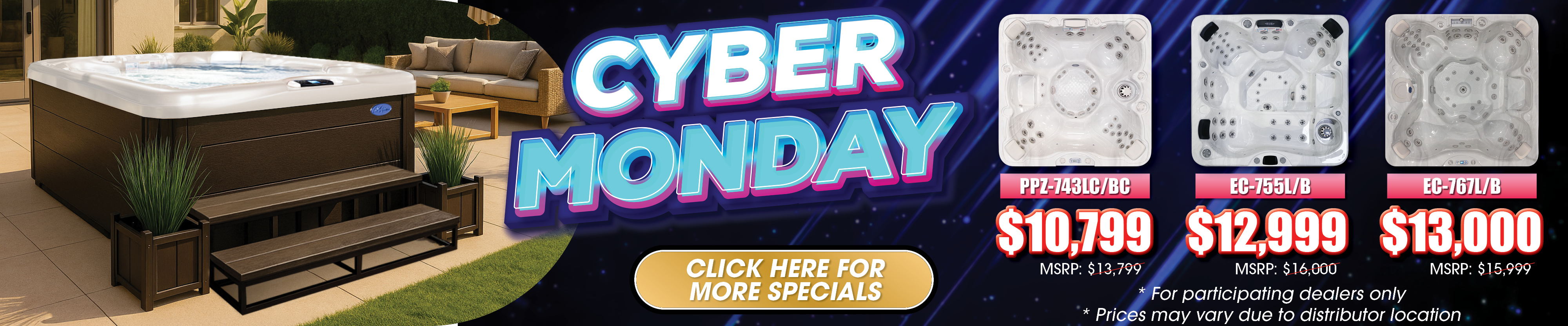 Calspas hot tub being used in a family setting - Cheyenne